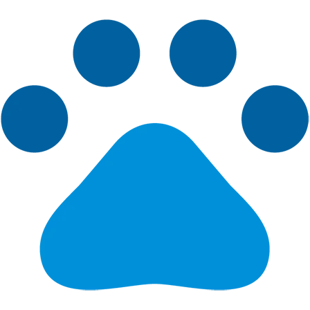 Blue pawprint icon